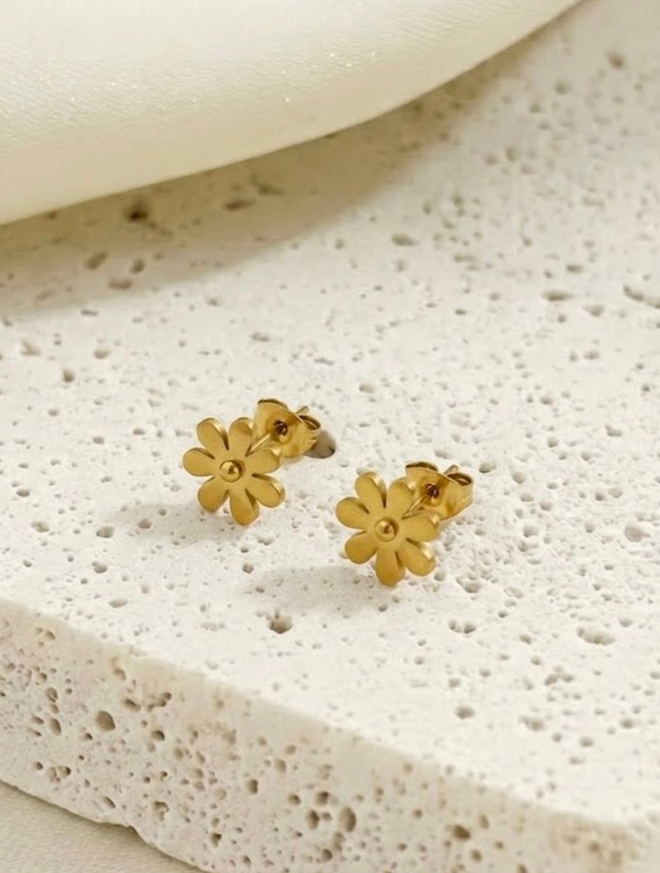 Premium Quality Stainless Steel 18k Blossom Gold Earrings