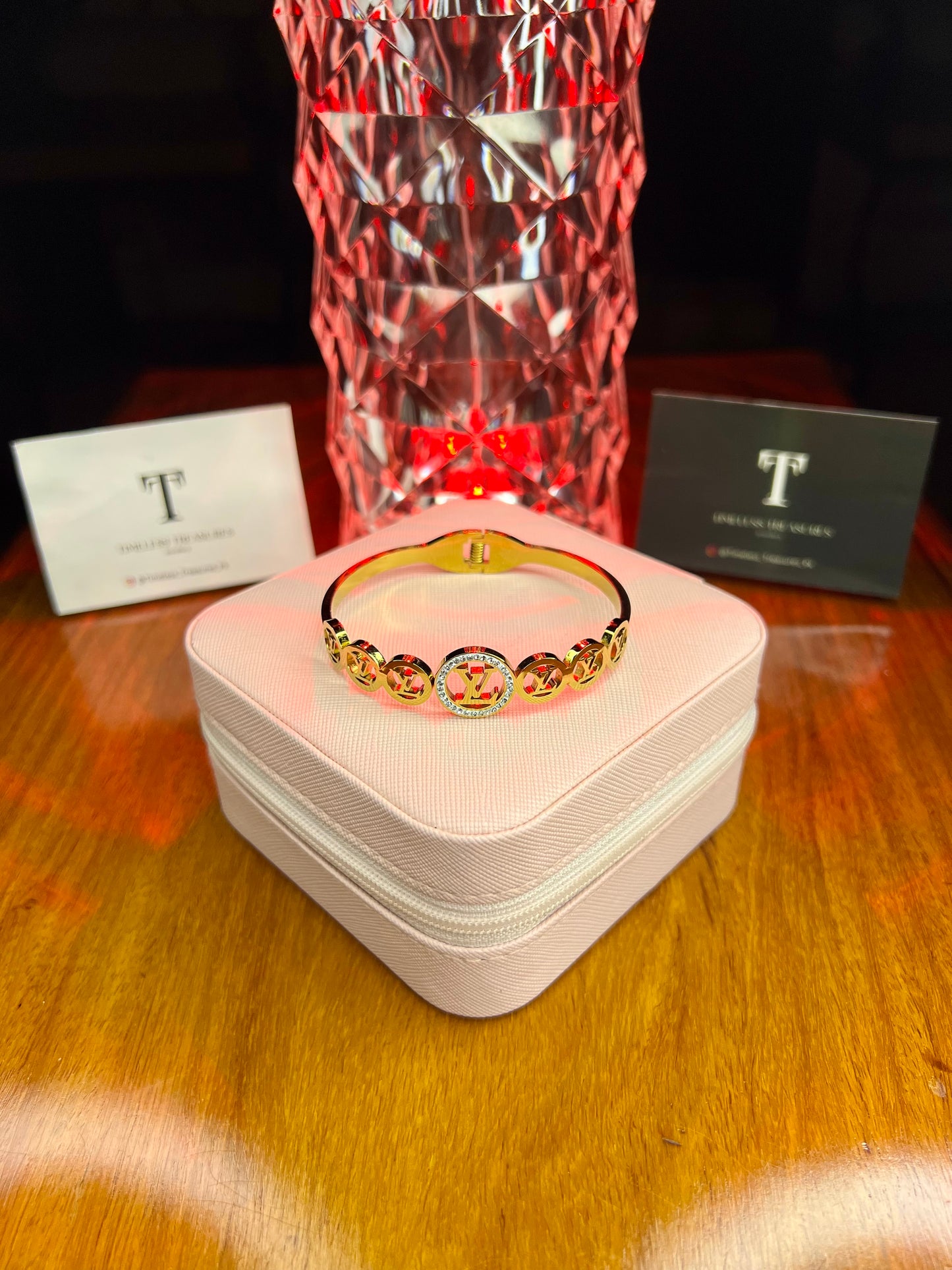 Premium Quality Stainless Steel 18k Royal LV Cuff