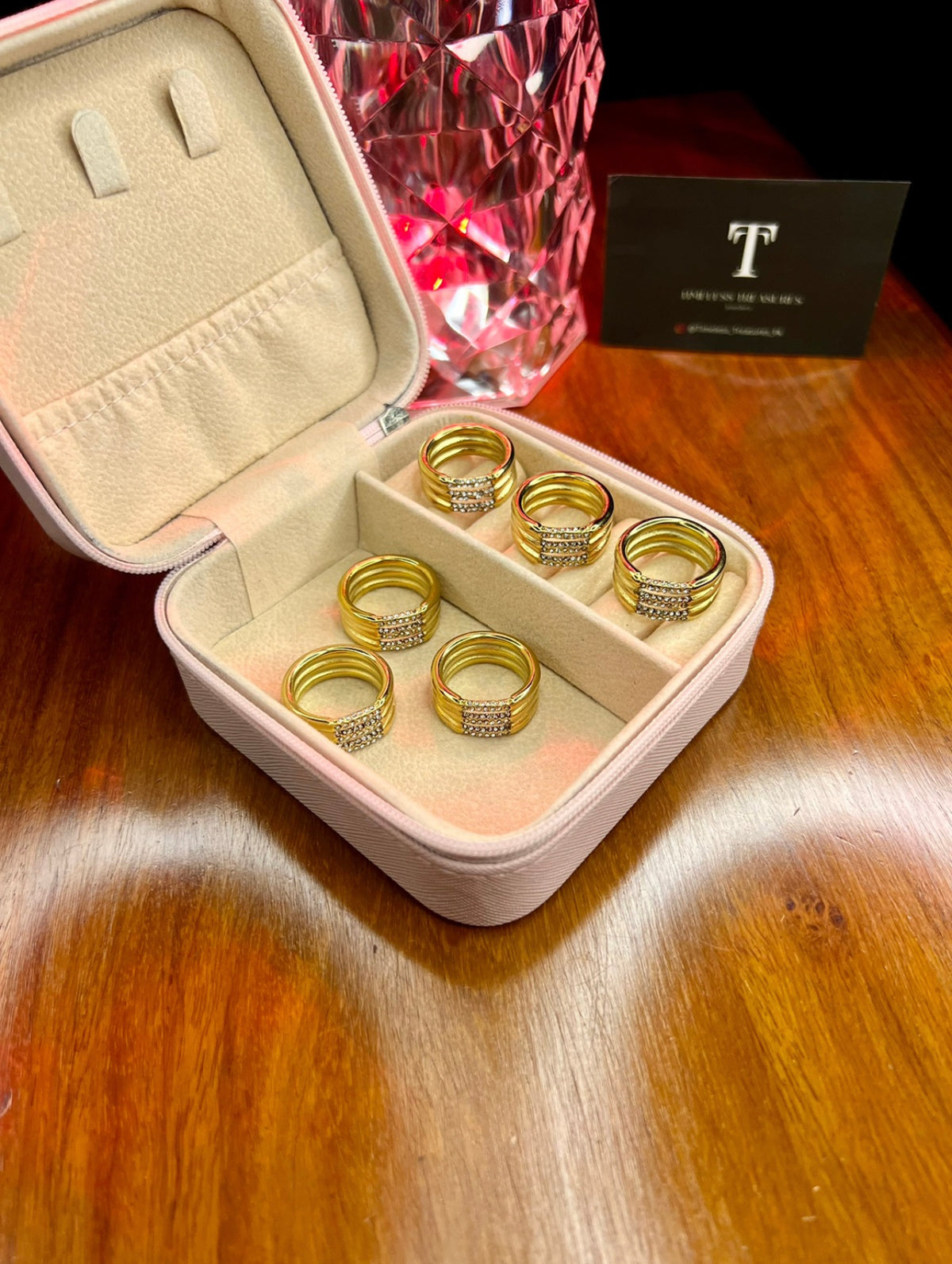 Premium Quality Stainless Steel 18k Aura Stack Ring