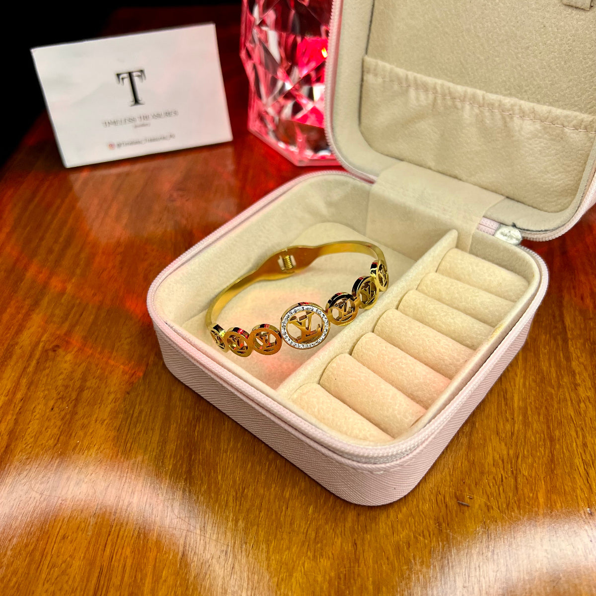 Premium Quality Stainless Steel 18k Royal LV Cuff