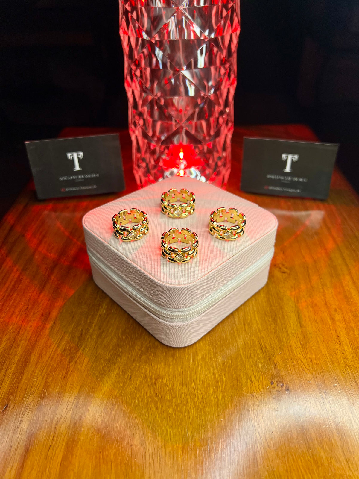 Premium Quality Stainless Steel 18k Kiara Stone Ring