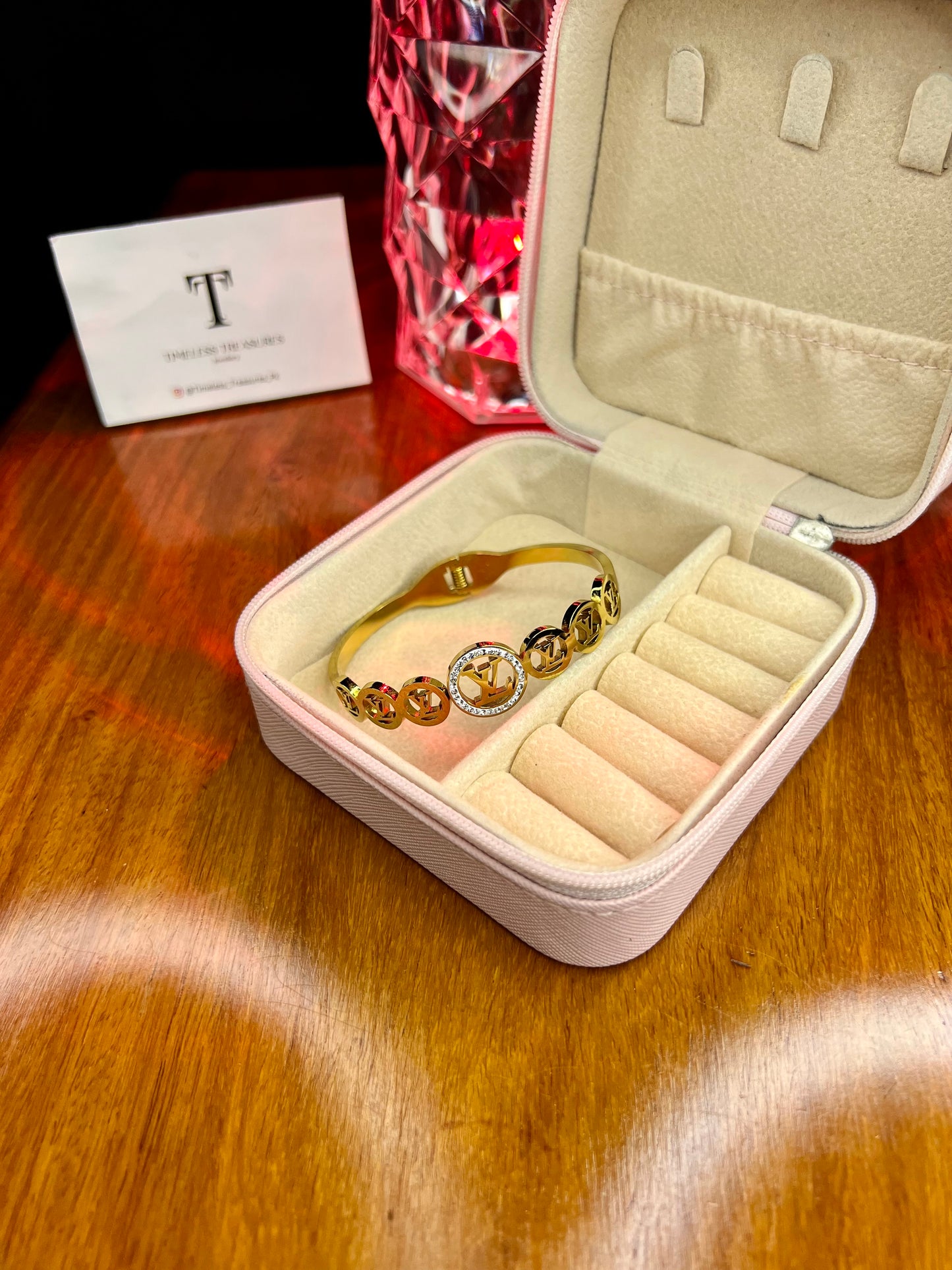 Premium Quality Stainless Steel 18k Royal LV Cuff