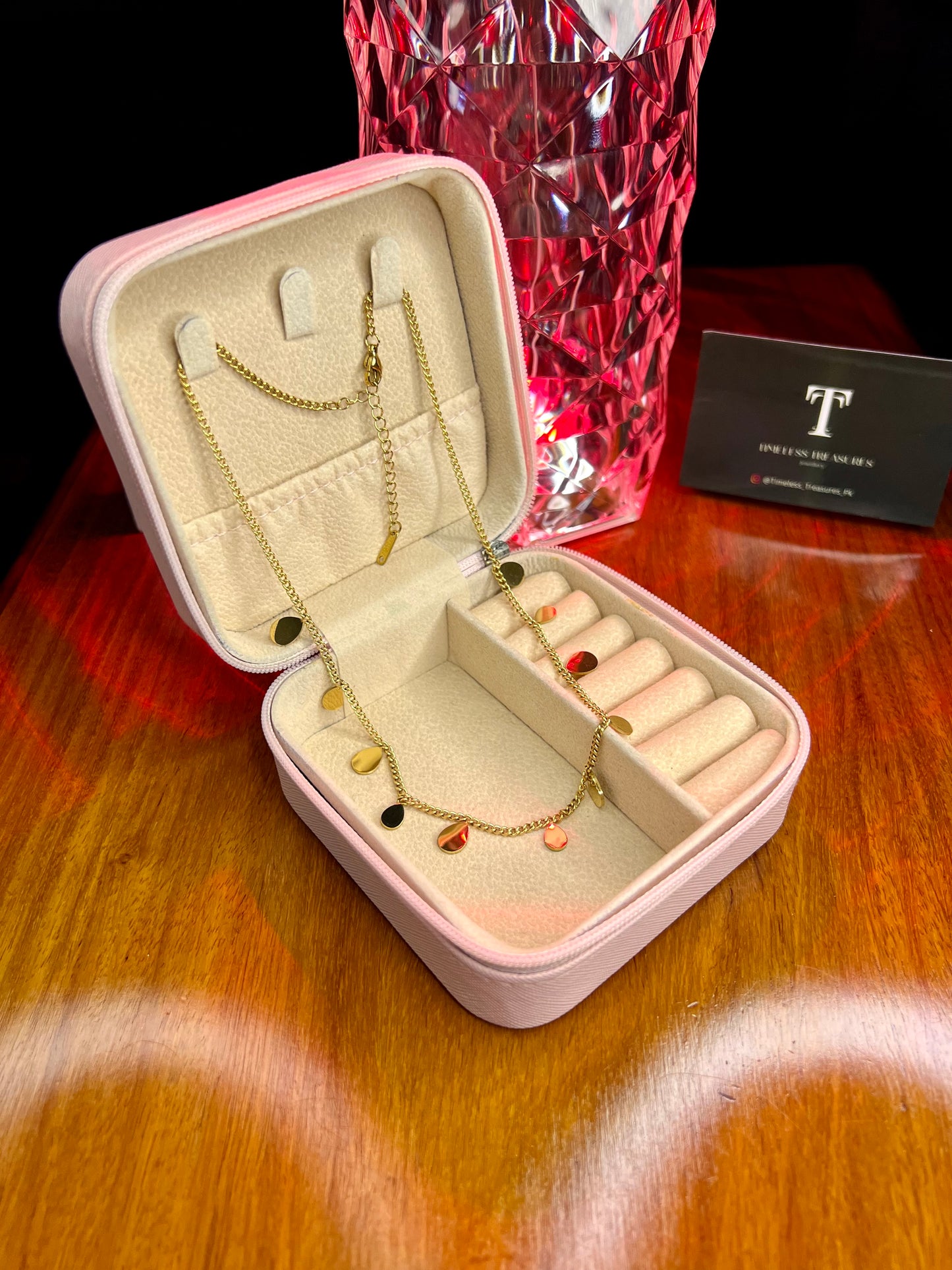 Premium Quality Stainless Steel 18k Gold Petal Necklace