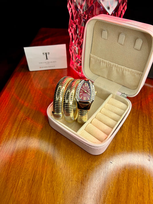 Premium Quality Stainless Steel 18k Scarlet Majesty Watch Maroon