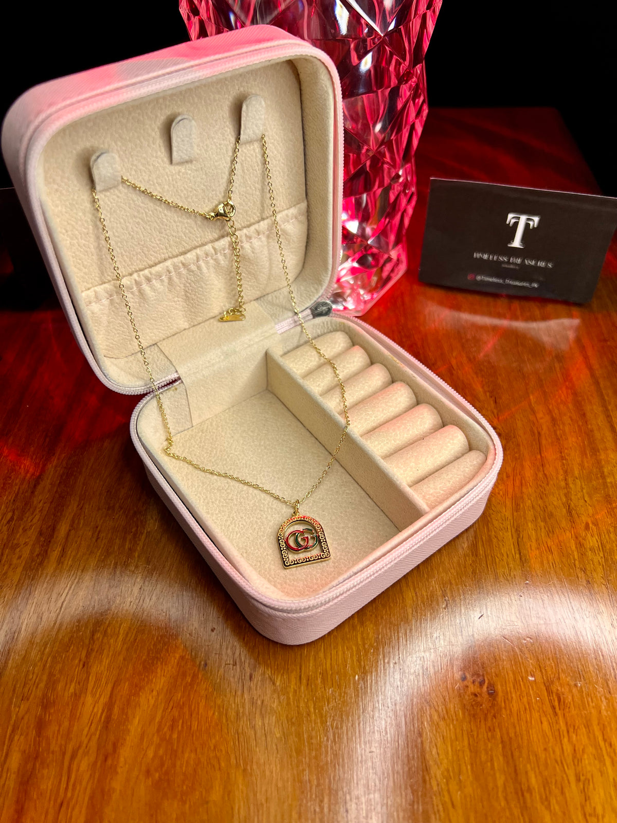 Premium Quality Stainless Steel 18k Gucci Inspired Gold Necklace