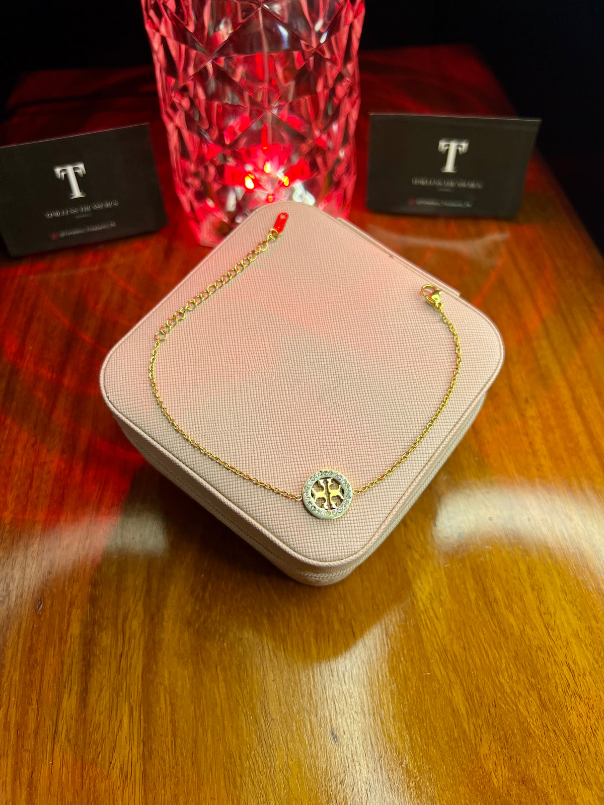 Premium Quality Stainless Steel 18k Tory Burch Single Motif Bracelet