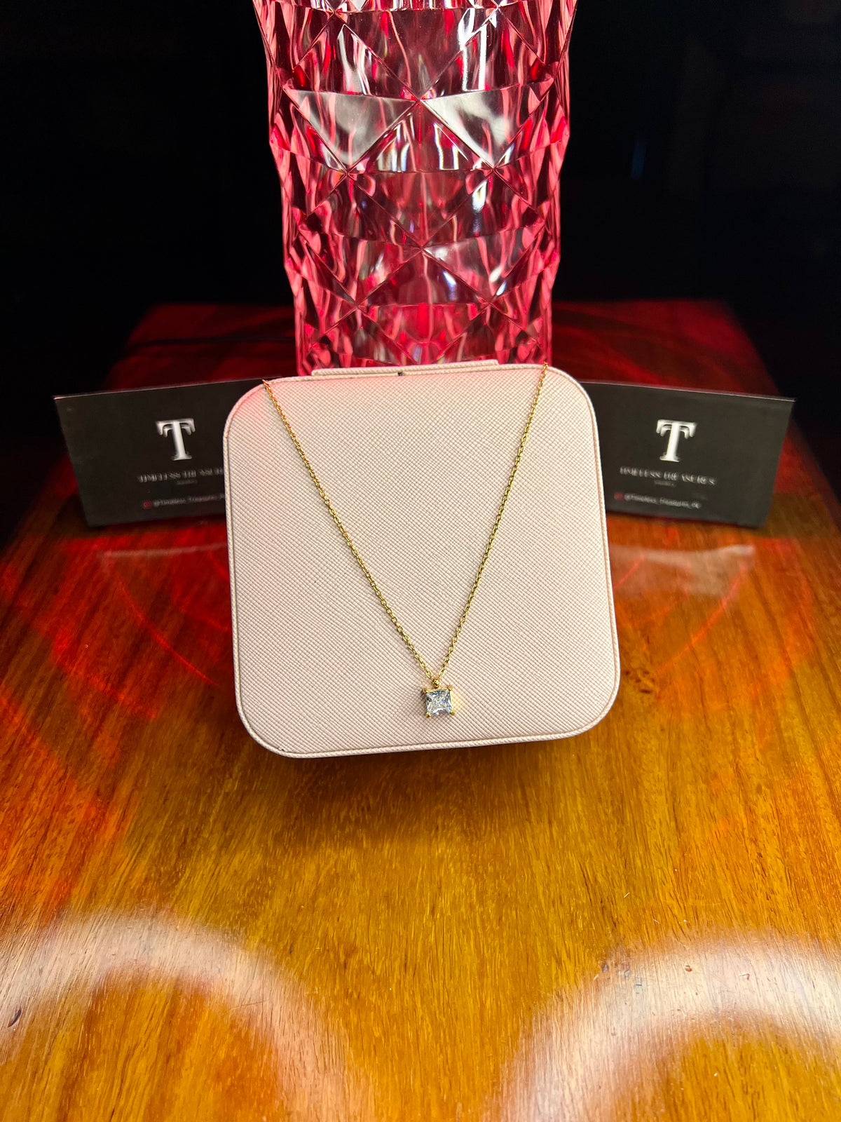 Premium Quality Stainless Steel 18k Nirvana Stone Necklace