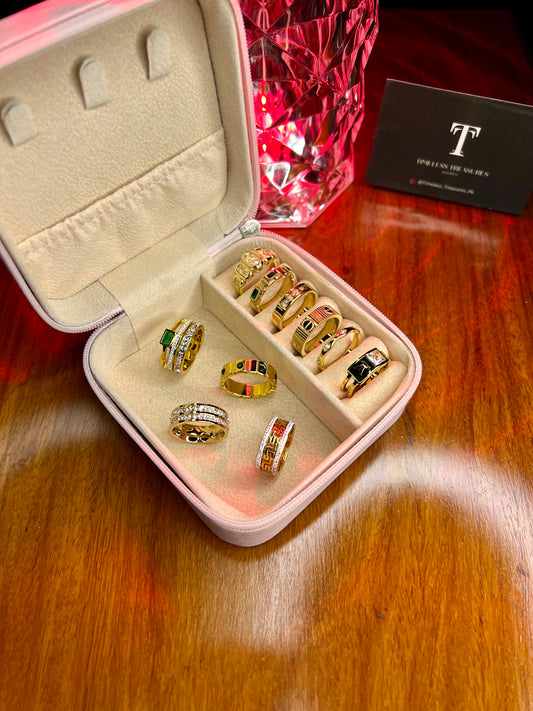 Premium Quality Stainless Steel 18k Gold Plated Rings Collection