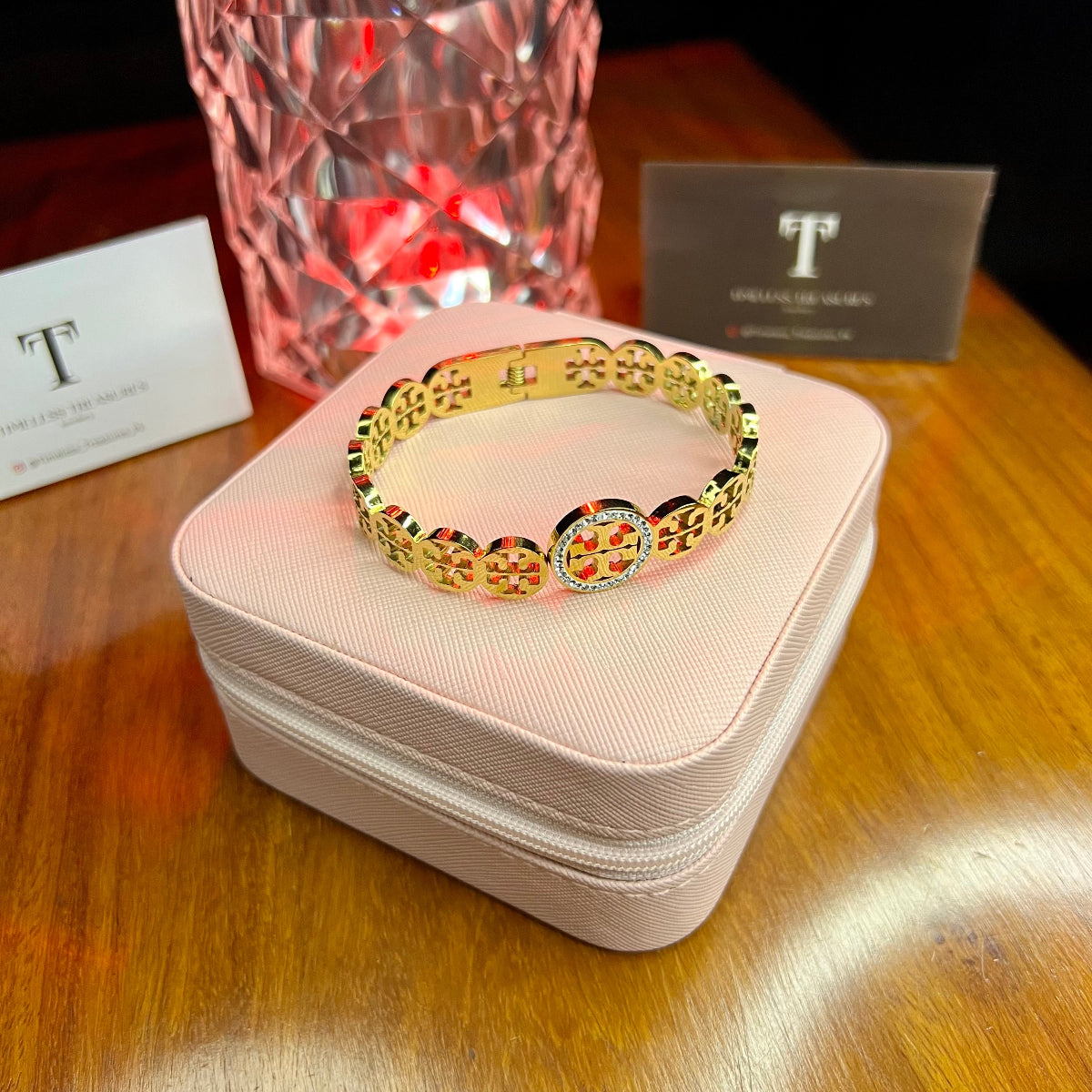 Premium Quality Stainless Steel 18k Tory Heavy Allover Luxury Handcuff
