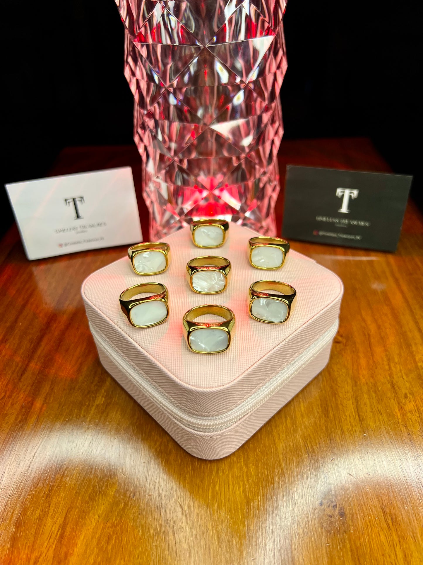 Premium Quality Stainless Steel 18k White Nova Ring