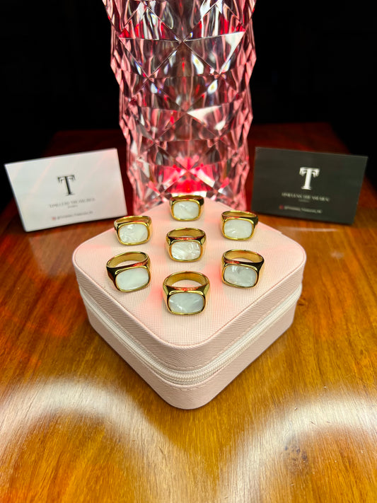 Premium Quality Stainless Steel 18k White Nova Ring