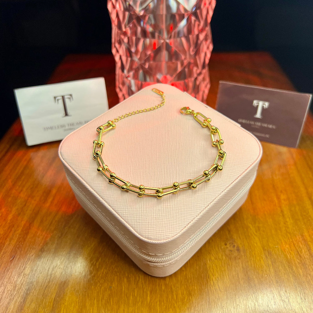 Premium Quality Stainless Steel 18k Chain Link Classic Bracelet