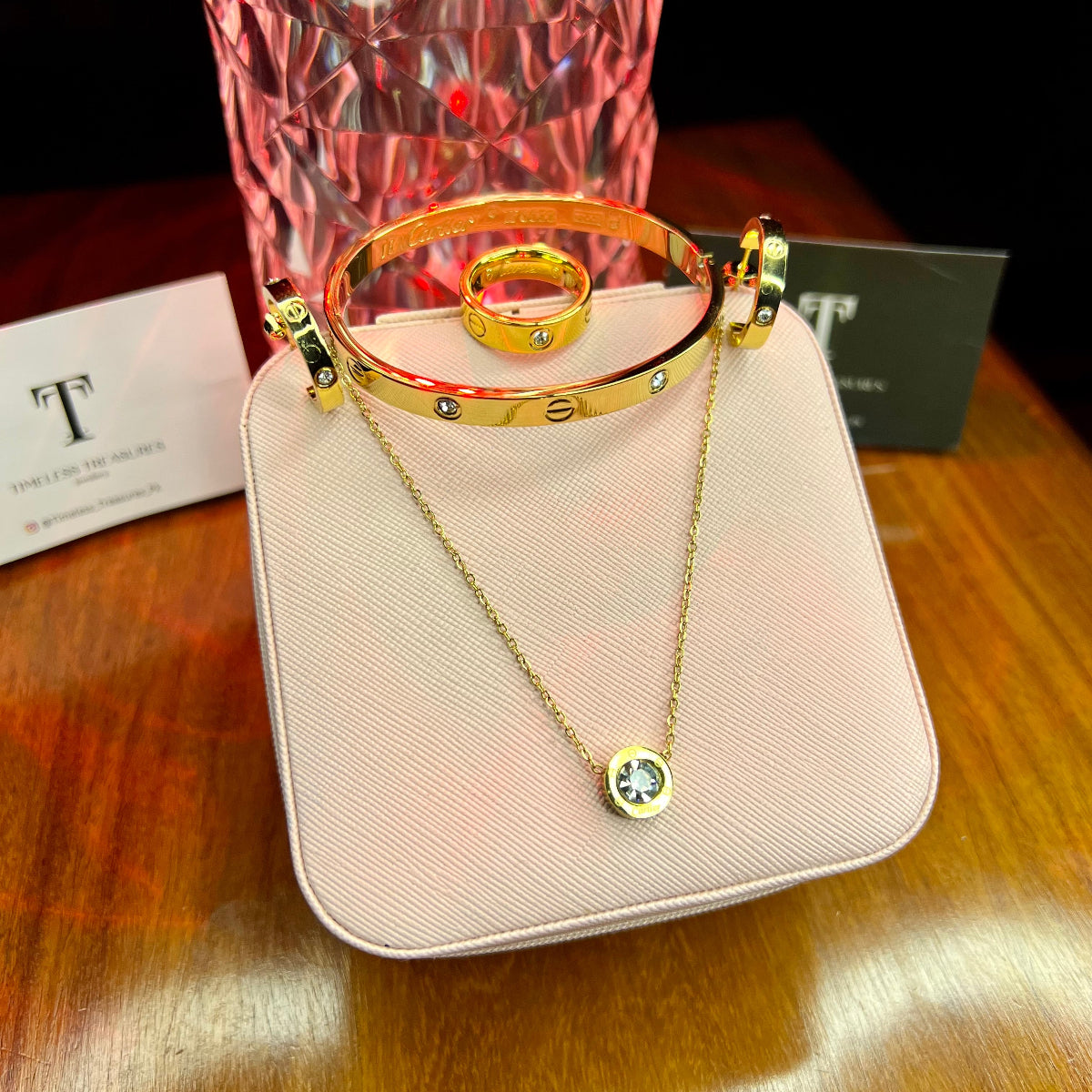 Premium Quality Stainless Steel 18k Carter Inspired 4pc Set