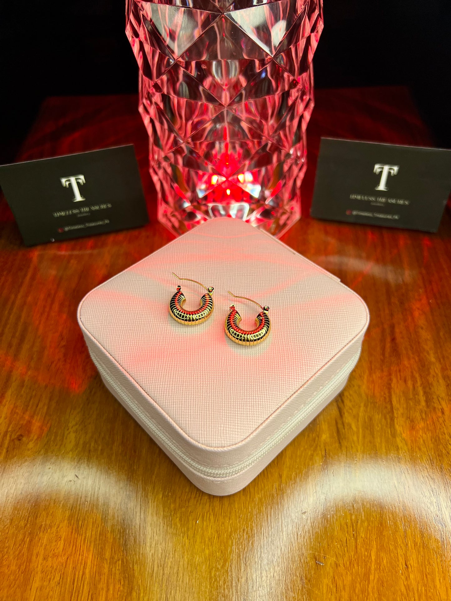 Premium Quality Stainless Steel 18k Velvet Fire Earrings
