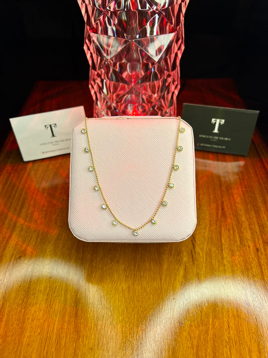 Premium Quality Stainless Steel 18k MoonStone Necklace