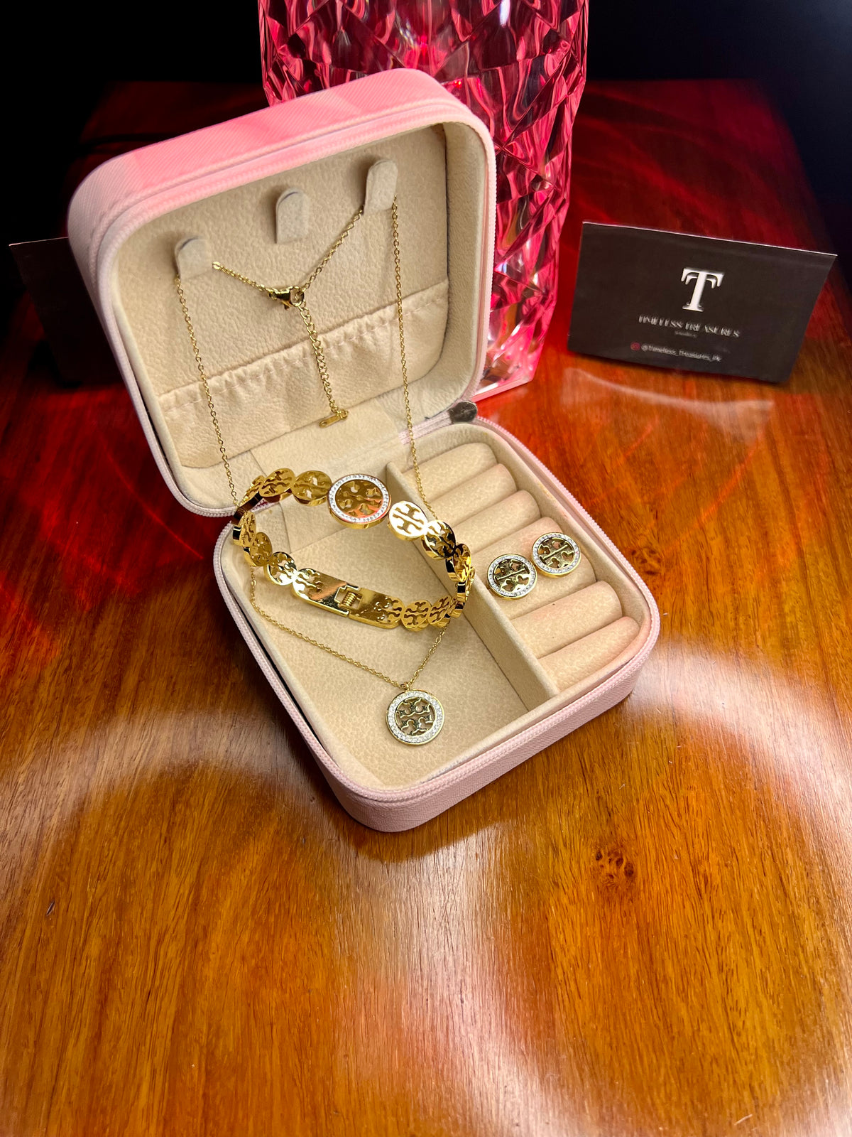 Premium Quality Stainless Steel 18k Tory Burch 3pc Set