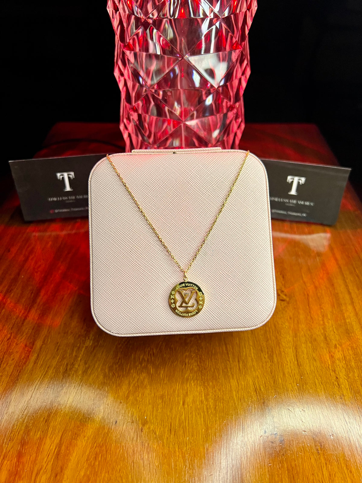 Premium Quality Stainless Steel 18k Lv Inspired Gold Necklace