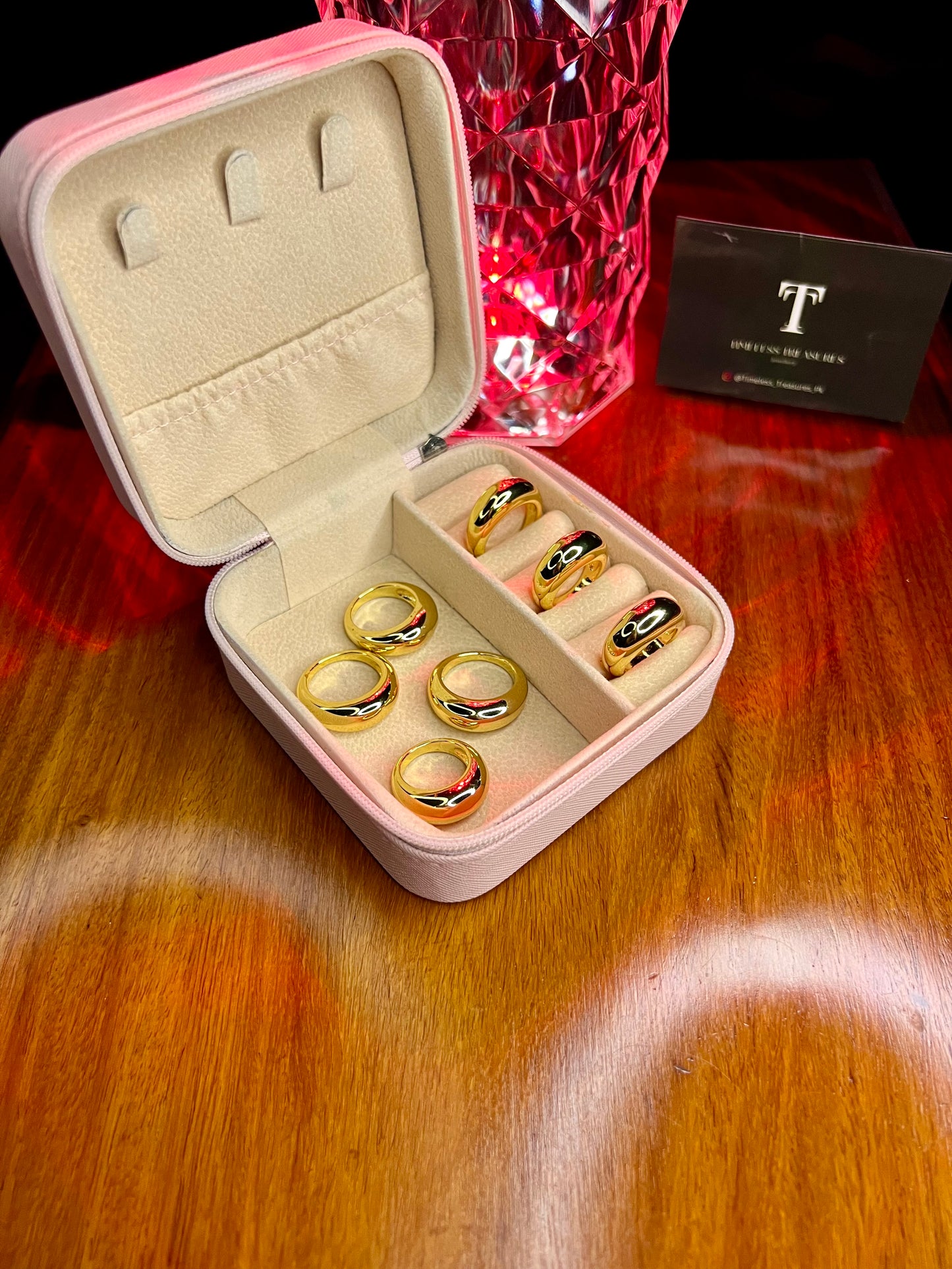 Premium Quality Stainless Steel 18k Gold Dome Ring
