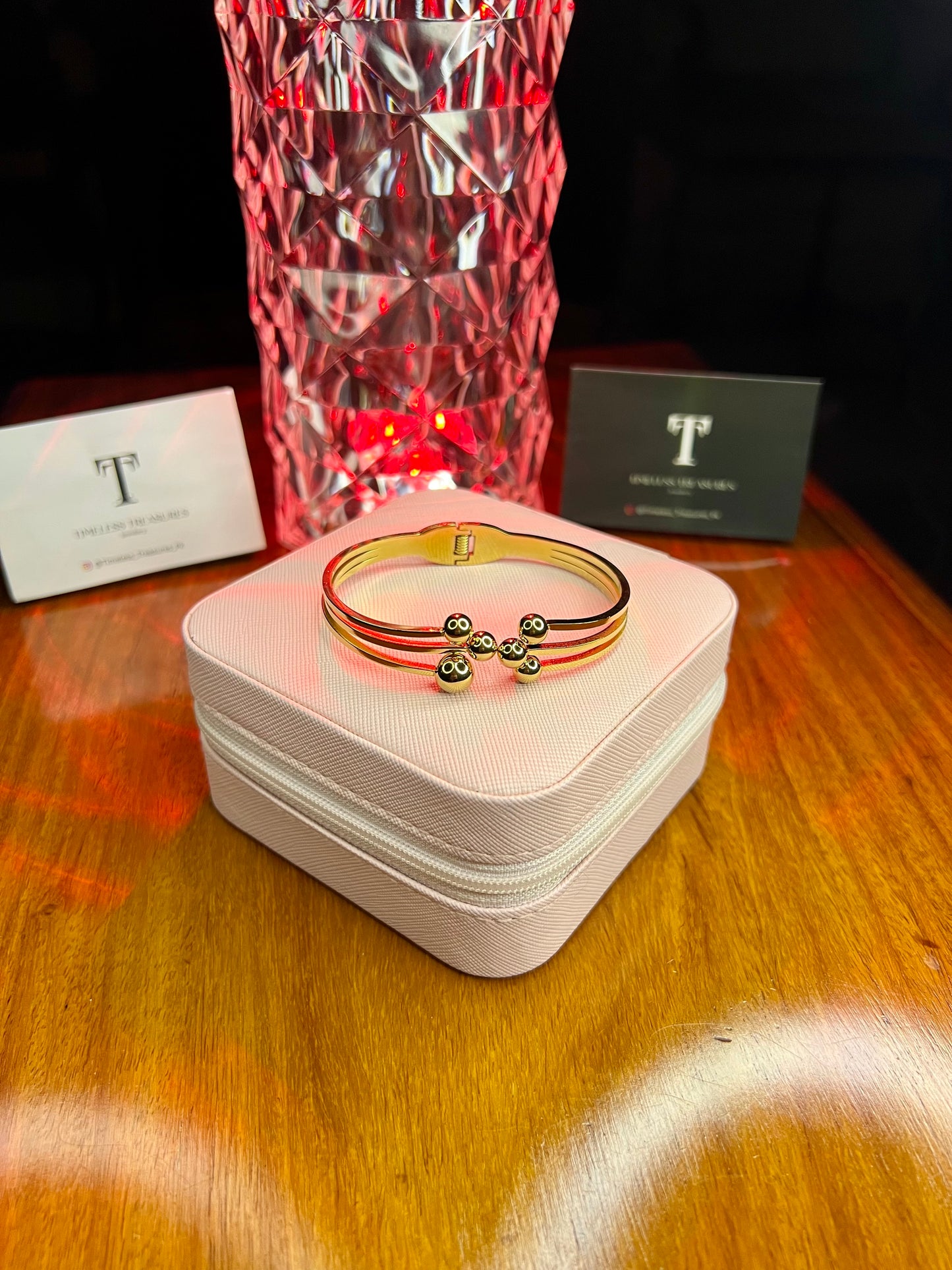 Premium Quality Stainless Steel 18k Ball Luxury Cuff
