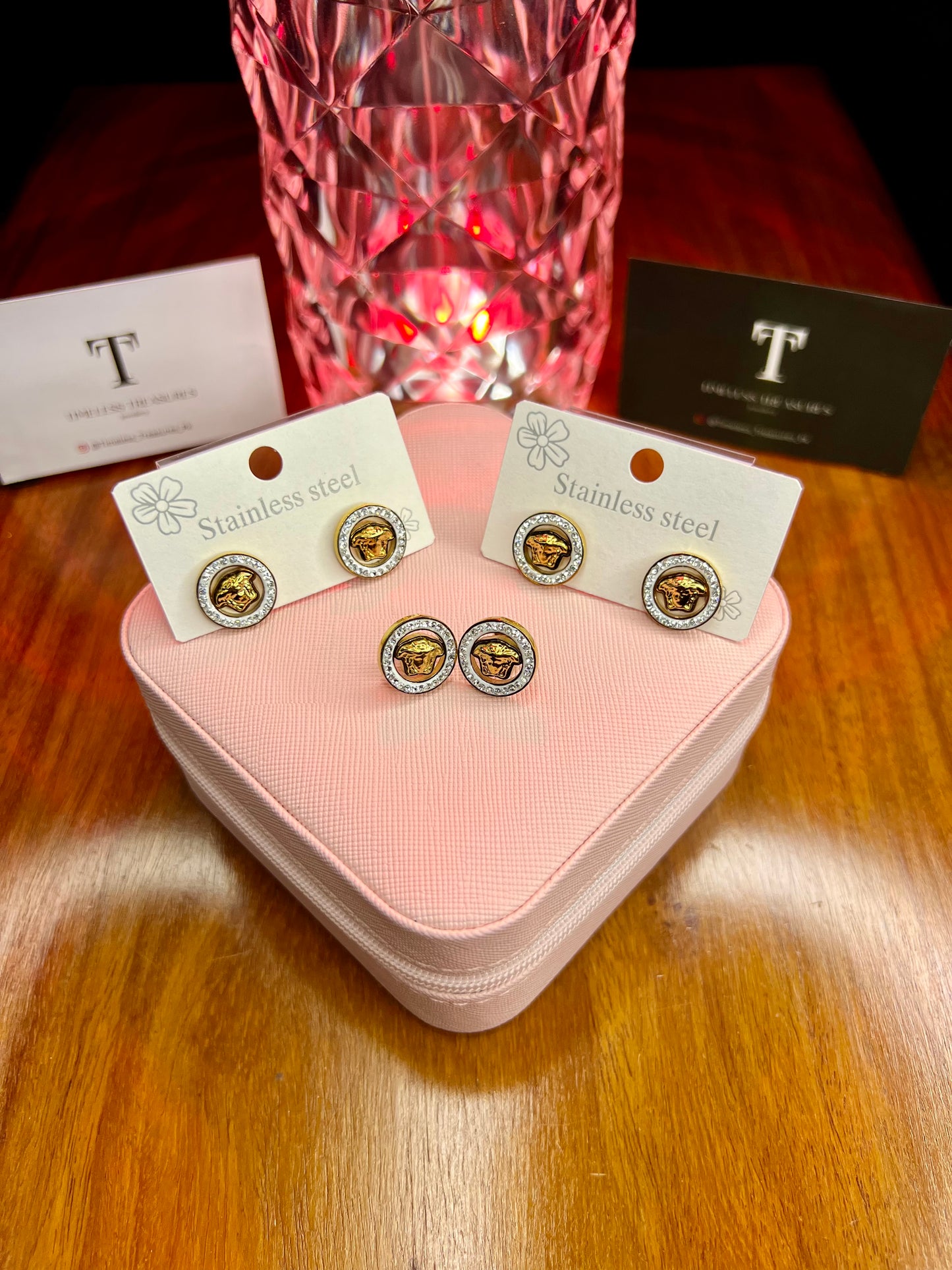Premium Quality Stainless Steel 18k Versace Lux Earrings